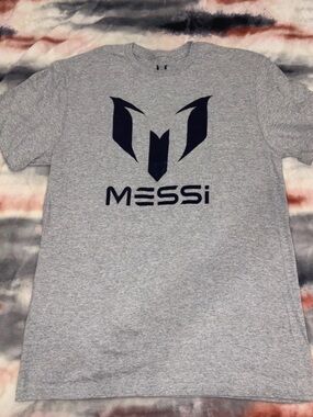 Messi Logo Short-Sleeve Crewneck T-Shirt - Gray
